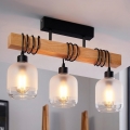 BRILAGI - Prie lubų montuojamas šviestuvas WOOD GLASS 3xE27/60W/230V pušis/juoda/balta