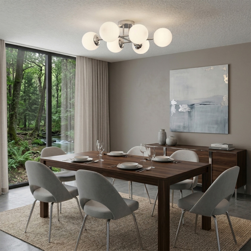 Brilagi - Prie lubų tvirtinama liustra MALONY 6xE14/20W/230V blizgus chromas