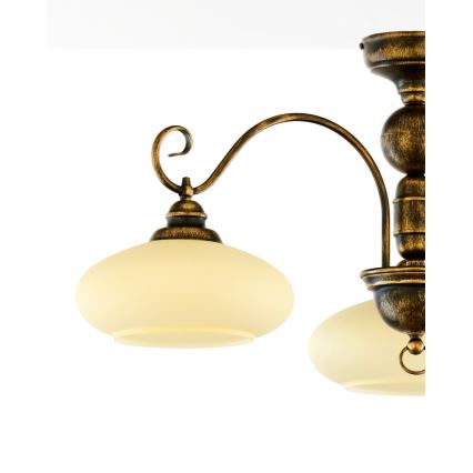 BRILAGI - Prie lubų tvirtinama liustra MOLLERO 3xE27/15W/230V skersmuo 84 cm bronza/patina