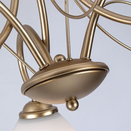 Brilagi - Prie lubų tvirtinamas šviestuvas FRED 3xE27/60W/230V, skersmuo 59 cm, auksinis