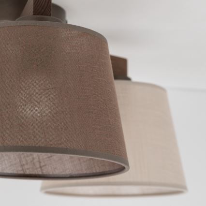 Brilagi - Prie lubų tvirtinamas šviestuvas LATTE 3xE27/15W/230V pušis/mišrus