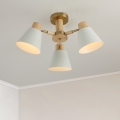 BRILAGI - prie lubų tvirtinamas šviestuvas LUND WOOD 3xE27/40W/230V, skersmuo 50 cm, medinis