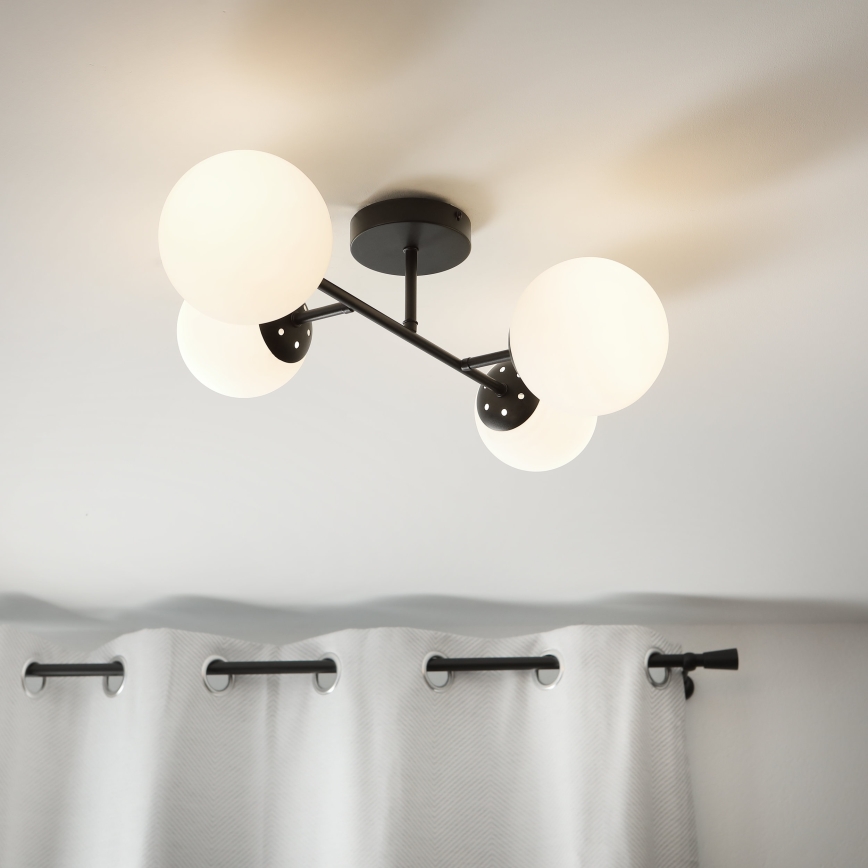 Brilagi - Prie lubų tvirtinamas šviestuvas MALONY 4xE14/20W/230V juodas