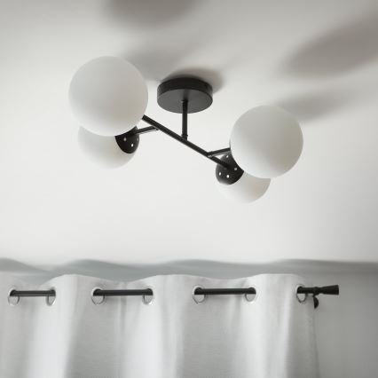 Brilagi - Prie lubų tvirtinamas šviestuvas MALONY 4xE14/20W/230V juodas