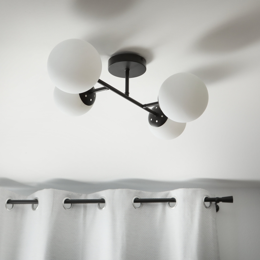 Brilagi - Prie lubų tvirtinamas šviestuvas MALONY 4xE14/20W/230V juodas