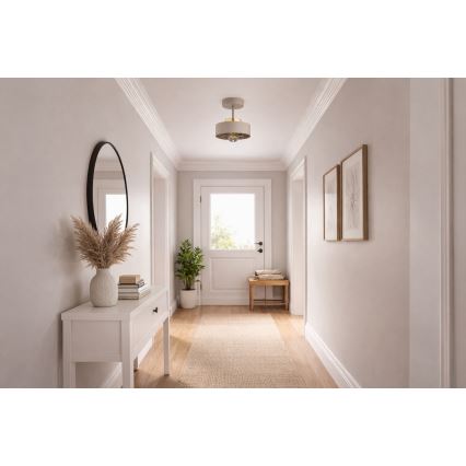 Brilagi - Prie lubų tvirtinamas šviestuvas SPRING 1xE27/60W/230V smėlinis/auksinis