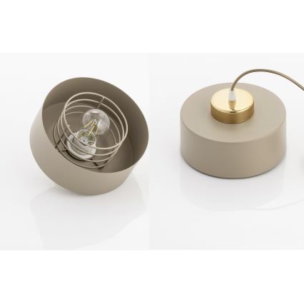 Brilagi - Prie lubų tvirtinamas šviestuvas SPRING 1xE27/60W/230V smėlinis/auksinis