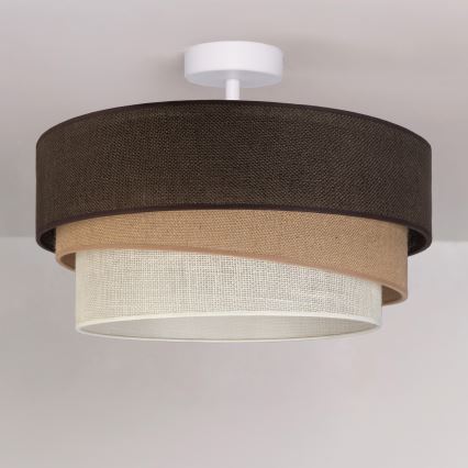 Brilagi - Prie lubų tvirtinamas šviestuvas TRIO 1xE27/60W/230V skersmuo 40 cm ruda/smėlinė/balta