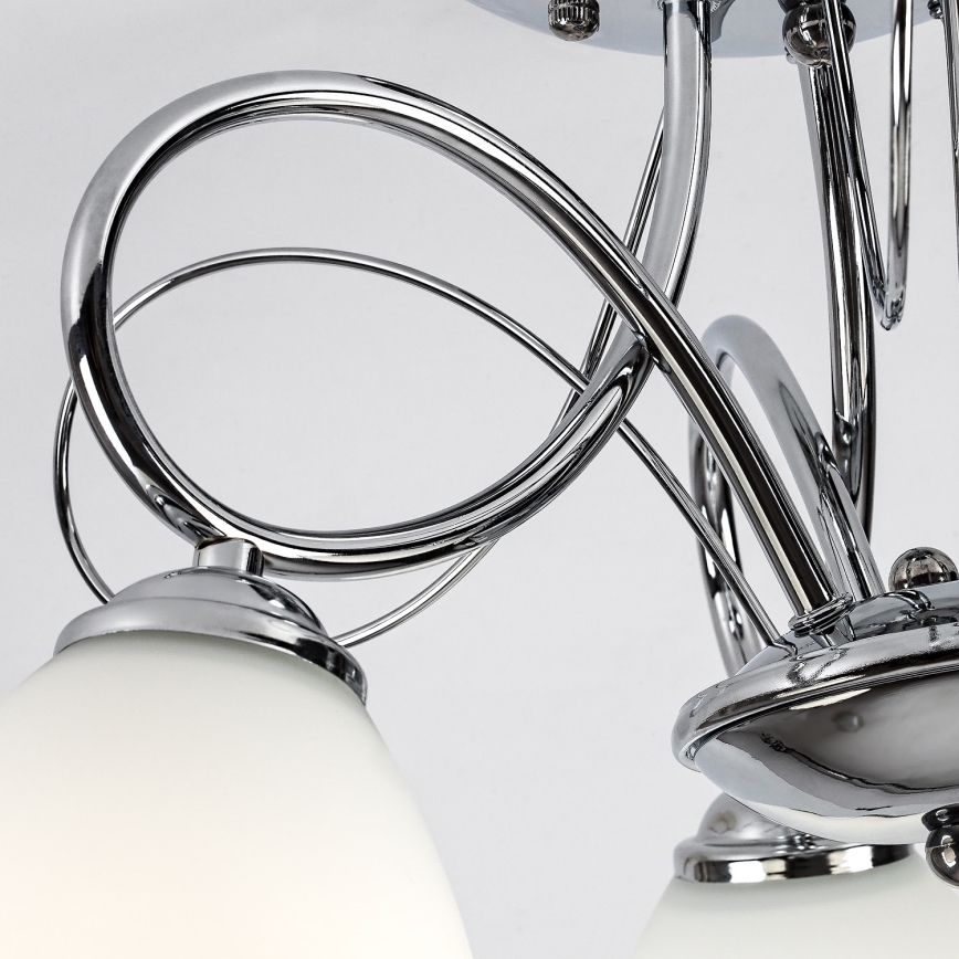 Brilagi - Prigludęs liustras FRED 3xE27/60W/230V, skersmuo 59 cm, blizgus chromas