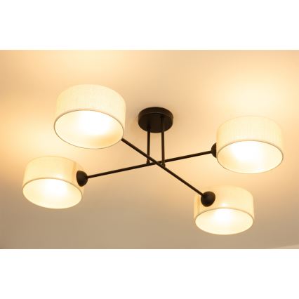 Brilagi - Prigludęs liustras VIRGO 4xE14/40W/230V kreminė/juoda