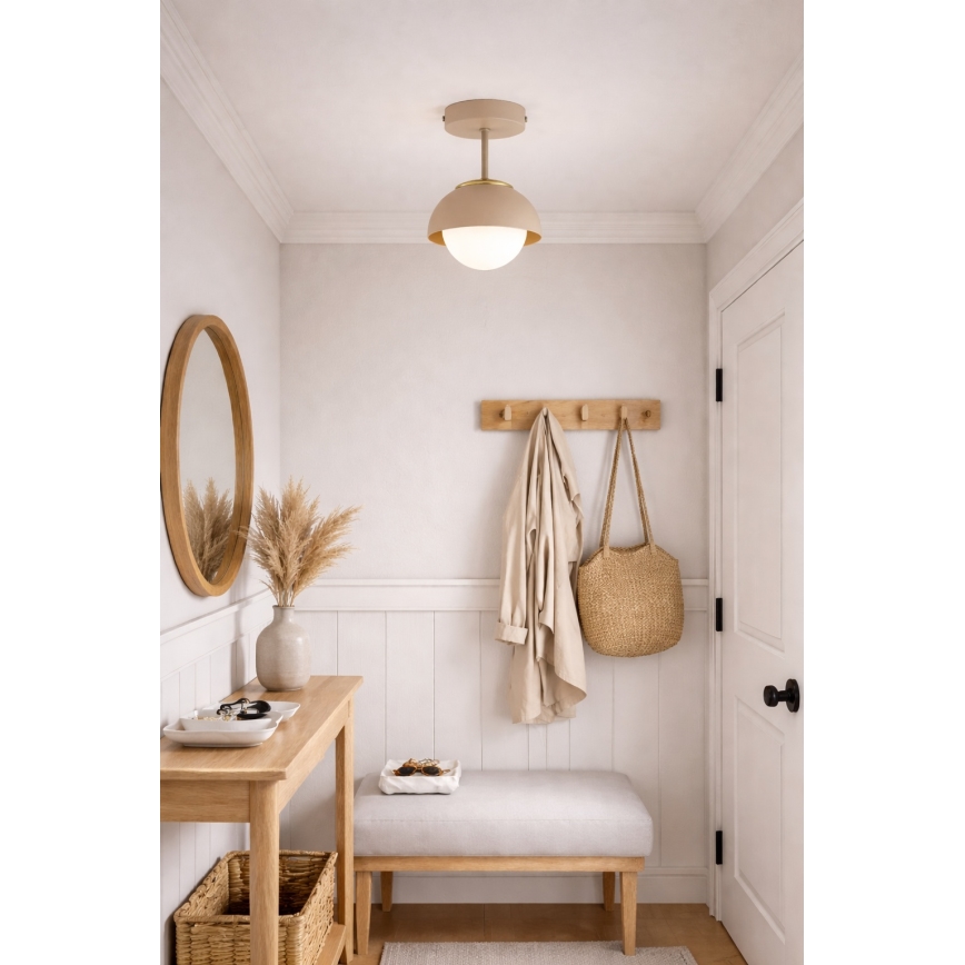 Brilagi - prigludęs lubinis šviestuvas 1xE27/60W/230V smėlinė/auksinė