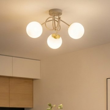 Brilagi - Prigludęs lubinis šviestuvas 3xE27/60W/230V smėlinė/auksinė