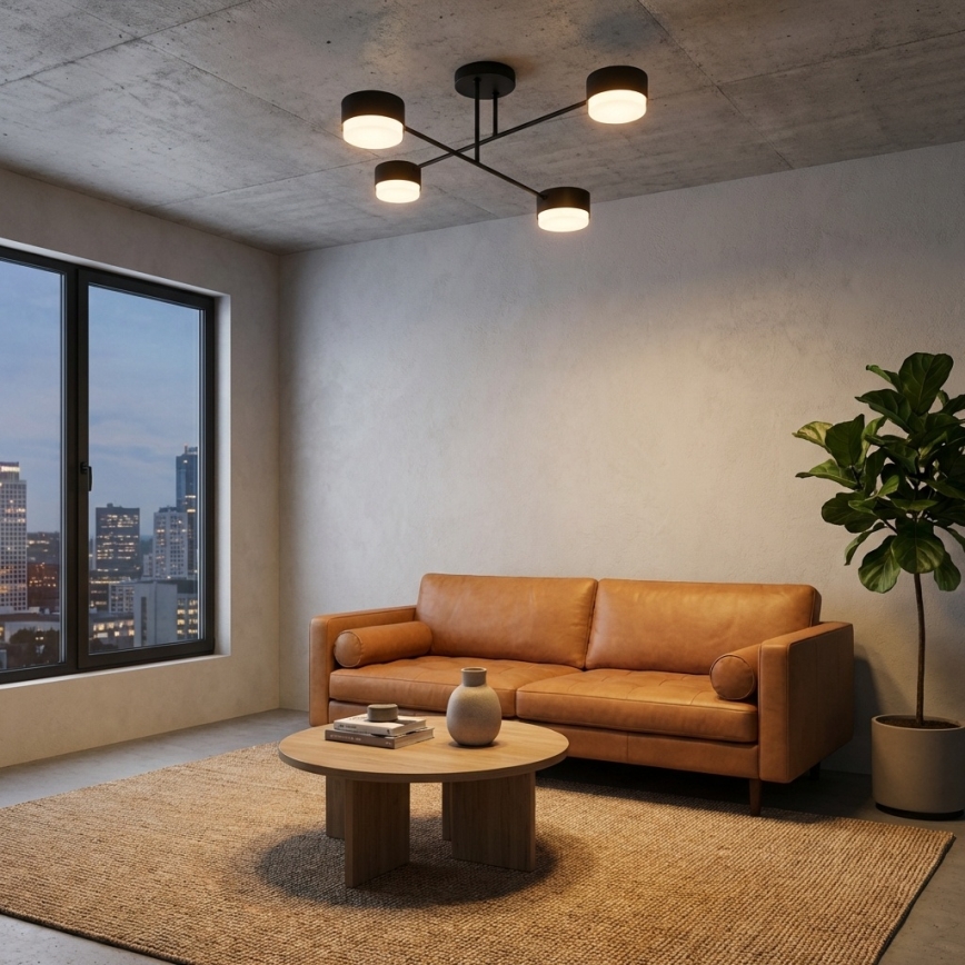 Brilagi - Prigludęs lubinis šviestuvas 4xGX53/12W/230V juodas