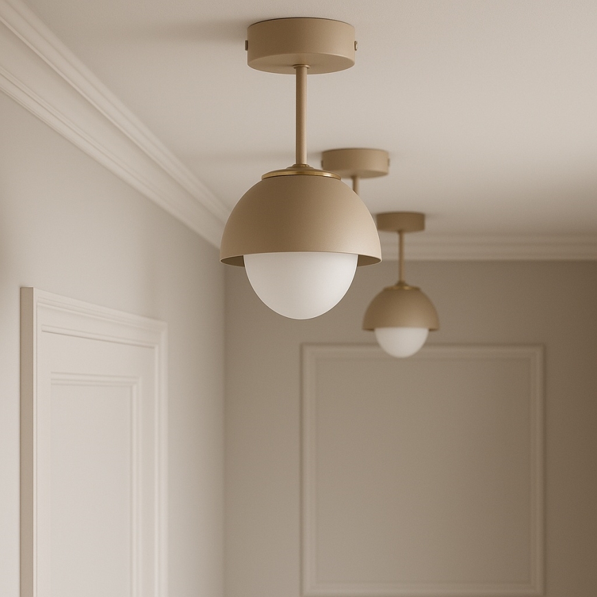 Brilagi - prigludęs lubinis šviestuvas COSMO 1xE27/60W/230V smėlinė/auksinė
