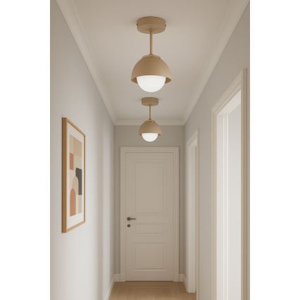 Brilagi - prigludęs lubinis šviestuvas COSMO 1xE27/60W/230V smėlinė/auksinė