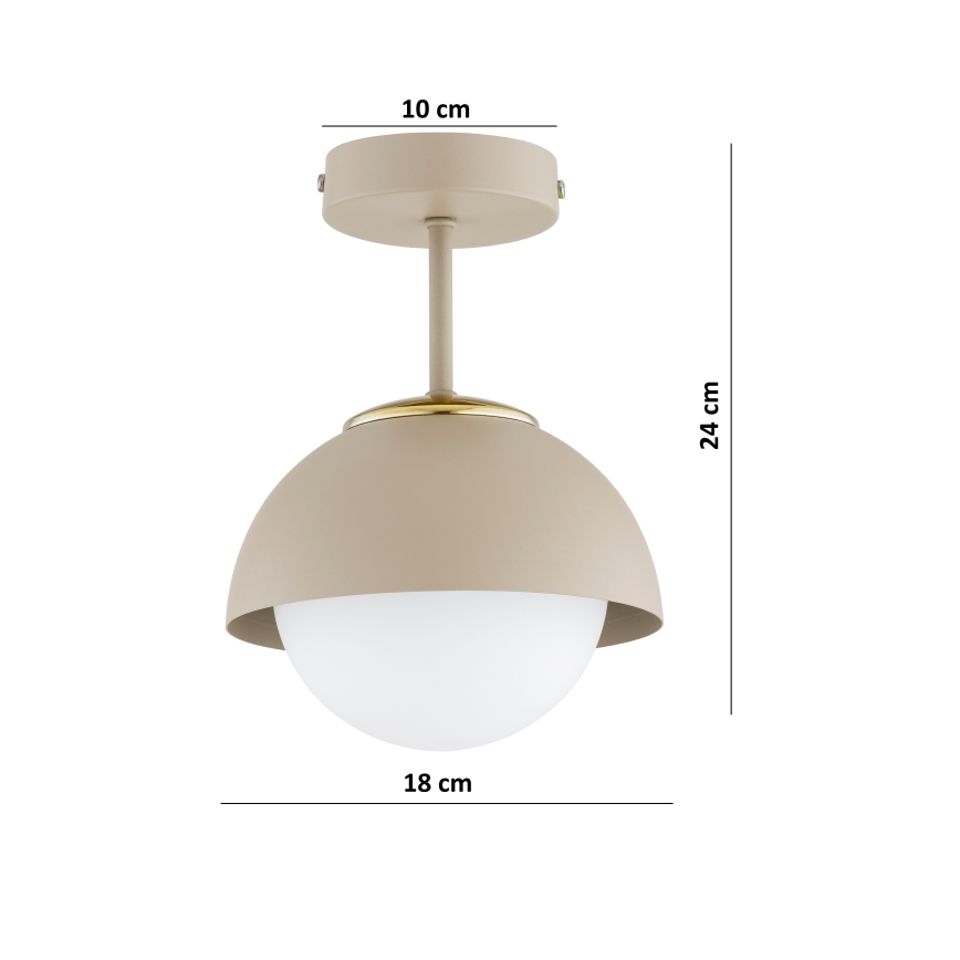 Brilagi - prigludęs lubinis šviestuvas COSMO 1xE27/60W/230V smėlinė/auksinė