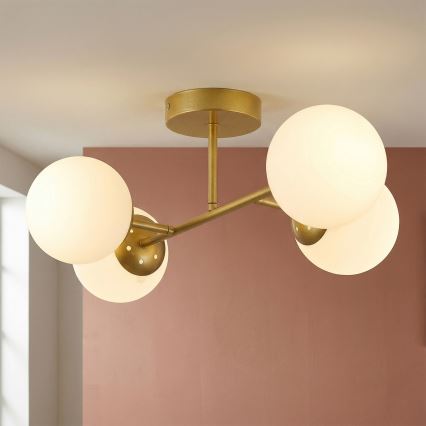 Brilagi - Prigludęs lubinis šviestuvas MALONY 4xE14/20W/230V auksinis