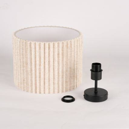 Brilagi - Prigludęs lubinis šviestuvas NORDIC WAVE 1xE27/15W/230V skersm. 32 cm lino/juoda