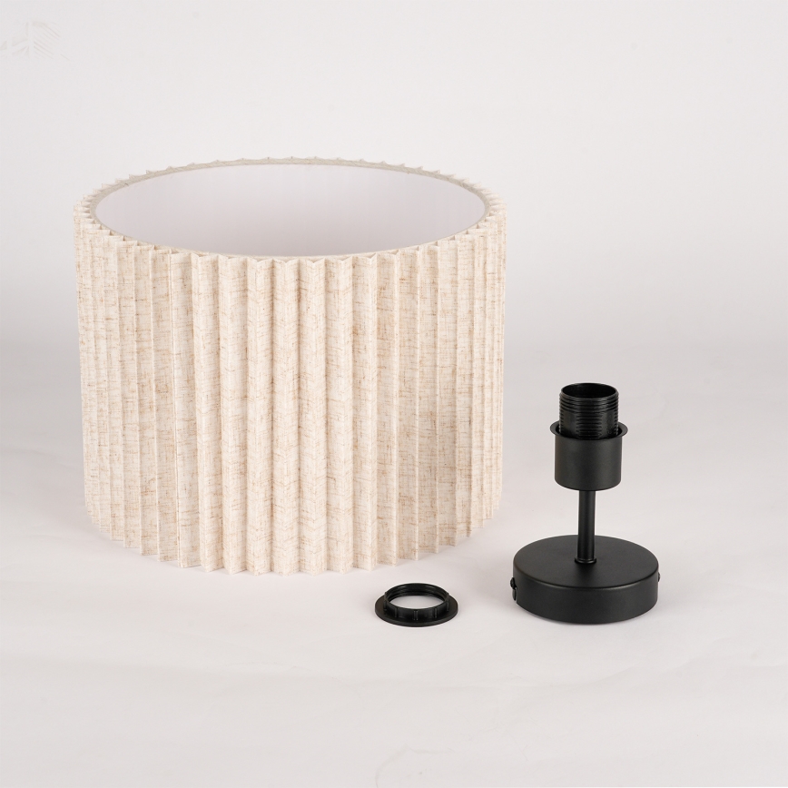 Brilagi - Prigludęs lubinis šviestuvas NORDIC WAVE 1xE27/15W/230V skersm. 32 cm lino/juoda