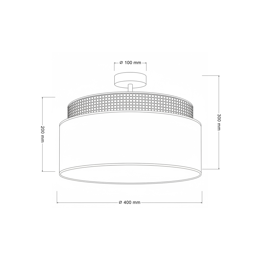 Brilagi - Prigludęs lubinis šviestuvas PADOVA 1xE27/60W/230V Ø 40 cm kreminis