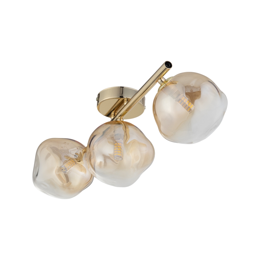 Brilagi - Prigludęs lubinis šviestuvas VULCANO 3xG9/8W/230V auksinis/dūminis smėlio atspalvis