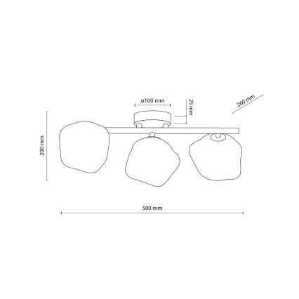 Brilagi - Prigludęs lubinis šviestuvas VULCANO 3xG9/8W/230V auksinis/dūminis smėlio atspalvis