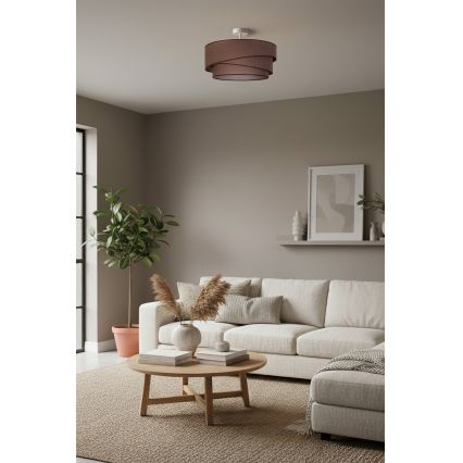 Brilagi - Prigludęs lubų šviestuvas ARROW 1xE27/60W/230V skersmuo 45 cm ruda