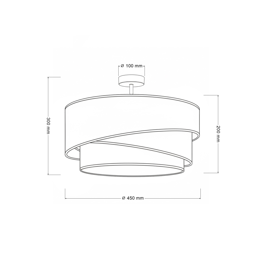 Brilagi - prigludęs lubų šviestuvas ARROW 1xE27/60W/230V Ø 45 cm smėlinė/žalia/balta