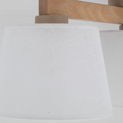 Brilagi - Prigludęs lubų šviestuvas LATTE SABIA 3xE27/15W/230V pušis/balta