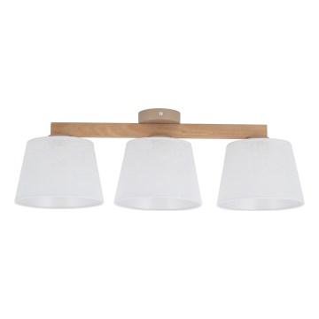 Brilagi - Prigludęs lubų šviestuvas LATTE SABIA 3xE27/60W/230V pušis/balta