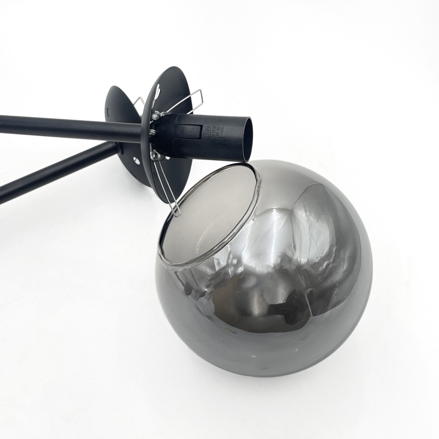 Brilagi - Prigludęs lubų šviestuvas MALIVA 4xE14/15W/230V juodas/rūkinis