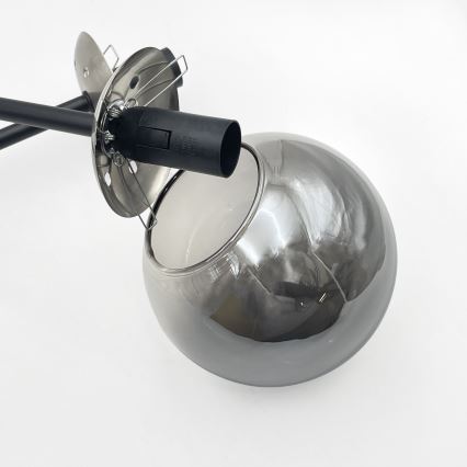 Brilagi - Prigludęs lubų šviestuvas MALIVA 4xE14/15W/230V matinis chromas/dūminis