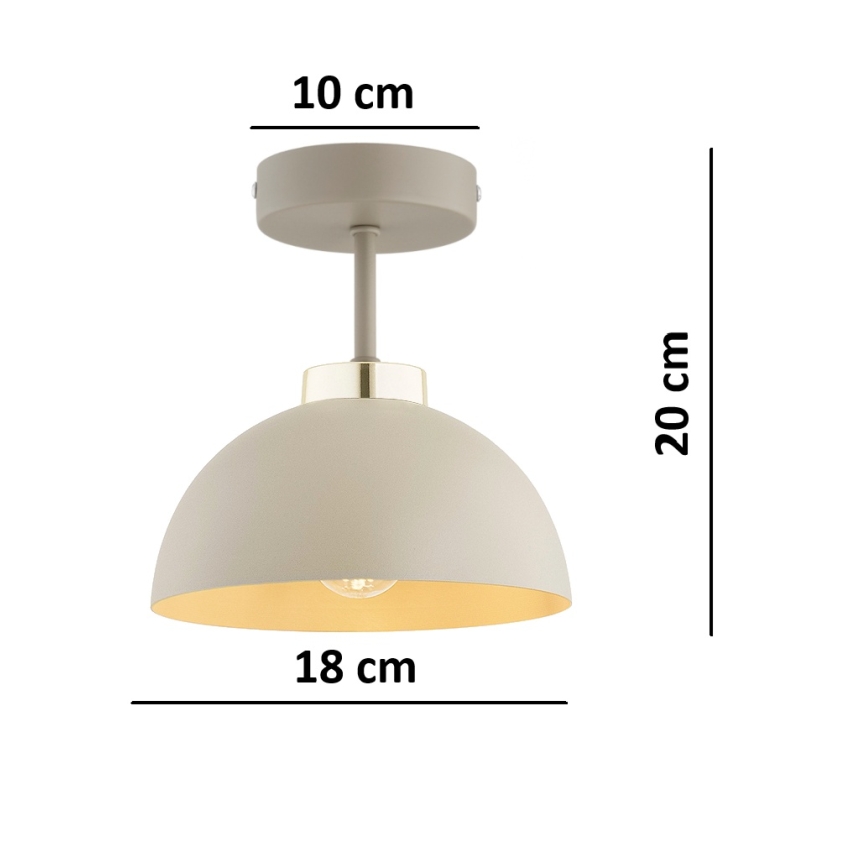 Brilagi - prigludęs lubų šviestuvas MOON 1xE27/60W/230V smėlinis/auksinis