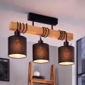 BRILAGI - Prigludęs lubų šviestuvas NUBILA 3xE27/60W/230V pušis/juoda