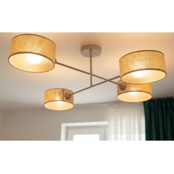 Brilagi - Prigludęs lubų šviestuvas VIRGO 4xE14/40W/230V smėlinė/auksinė