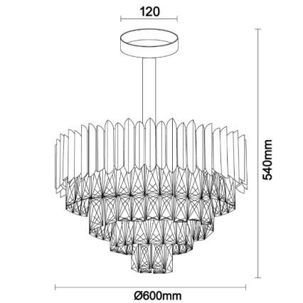 Brilagi - Prigludęs sietynas CARLOS 9xE14/40W/230V Ø 60 cm