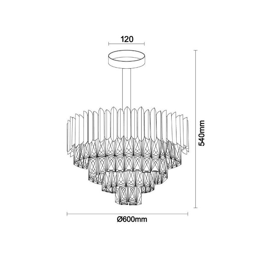 Brilagi - Prigludęs sietynas CARLOS 9xE14/40W/230V Ø 60 cm