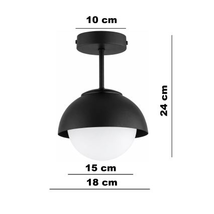 BRILAGI - Prigludęs šviestuvas COSMO 1xE27/60W/230V juodas