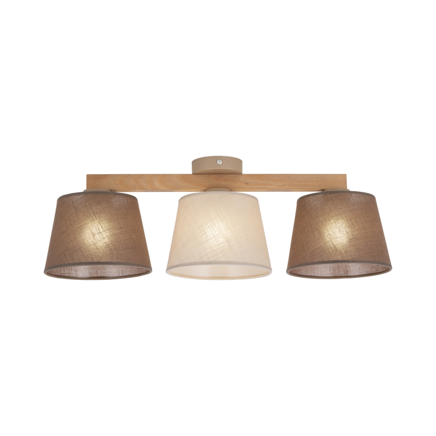 Brilagi - Prigludęs šviestuvas LATTE SABIA 3xE27/15W/230V pušis/mišrus
