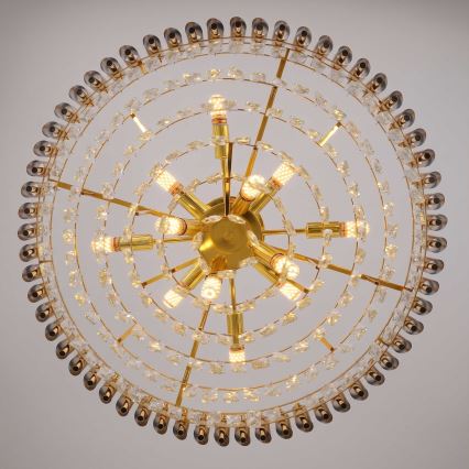 BRILAGI - Prigludusi liustra ECLIPSE, 12 x E14 / 10 W / 230 V, skersmuo 78 cm, auksinė