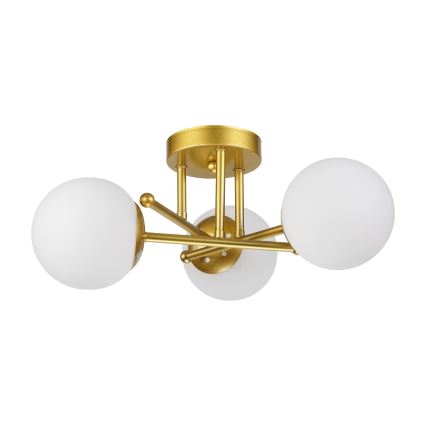 Brilagi - Prigludusi liustra MALIVA 3xE14/15W/230V auksinė/balta