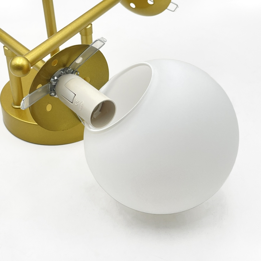 Brilagi - Prigludusi liustra MALIVA 3xE14/15W/230V auksinė/balta