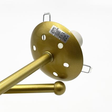 Brilagi - Prigludusi liustra MALIVA 3xE14/15W/230V auksinė/balta