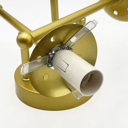 Brilagi - Prigludusi liustra MALIVA 3xE14/15W/230V auksinė/balta