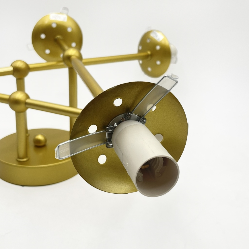 Brilagi - Prigludusi liustra MALIVA 6xE14/15W/230V auksinė/balta