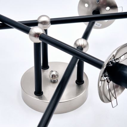 Brilagi - Prigludusi liustra MALIVA 6xE14/15W/230V matinis chromas/dūminis