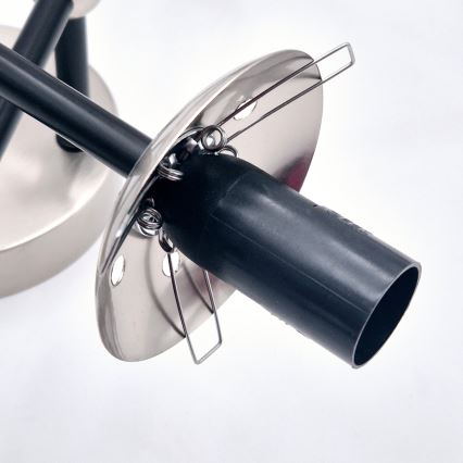 Brilagi - Prigludusi liustra MALIVA 6xE14/15W/230V matinis chromas/dūminis