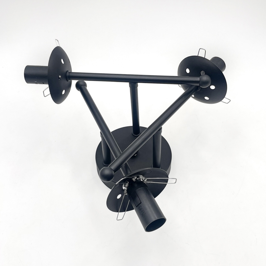 Brilagi - Prilimptas lubinis šviestuvas MALIVA 3xE14/15W/230V juodas/dūminis