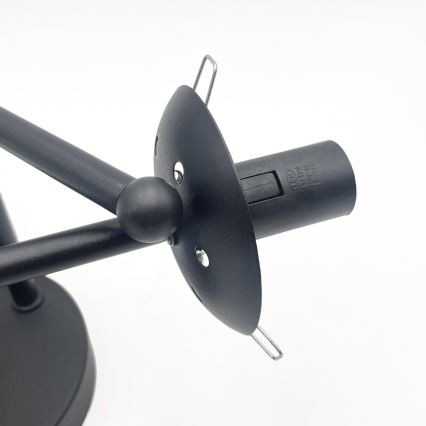 Brilagi - Prilimptas lubinis šviestuvas MALIVA 3xE14/15W/230V juodas/dūminis