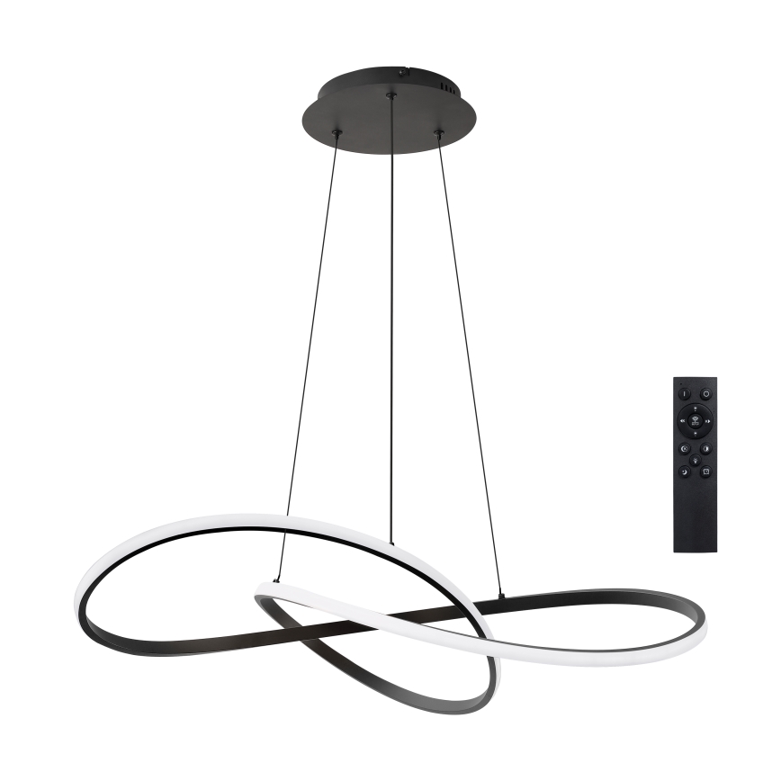Brilagi - Dimeriuojamas LED pakabinamas šviestuvas ant laido INFINITY LED/80W/230V 3000-6000K 80x80 cm juodas + nuotolinis valdymas